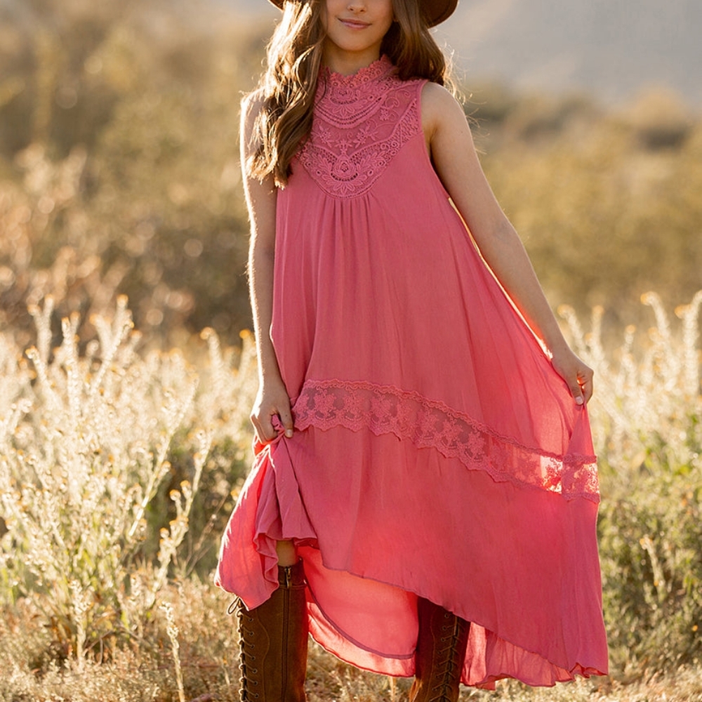 NWT Joyfolie Delphine Rose High Low Dress Sz 10
